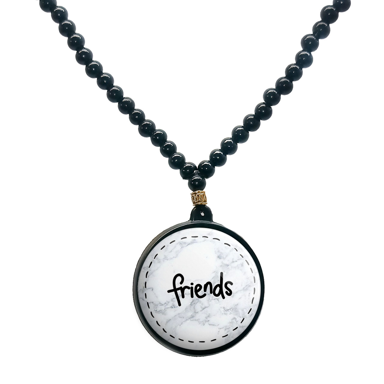 گردنبند پرمانه طرح فرندز کد pmd.18845 مدل دو طرفه