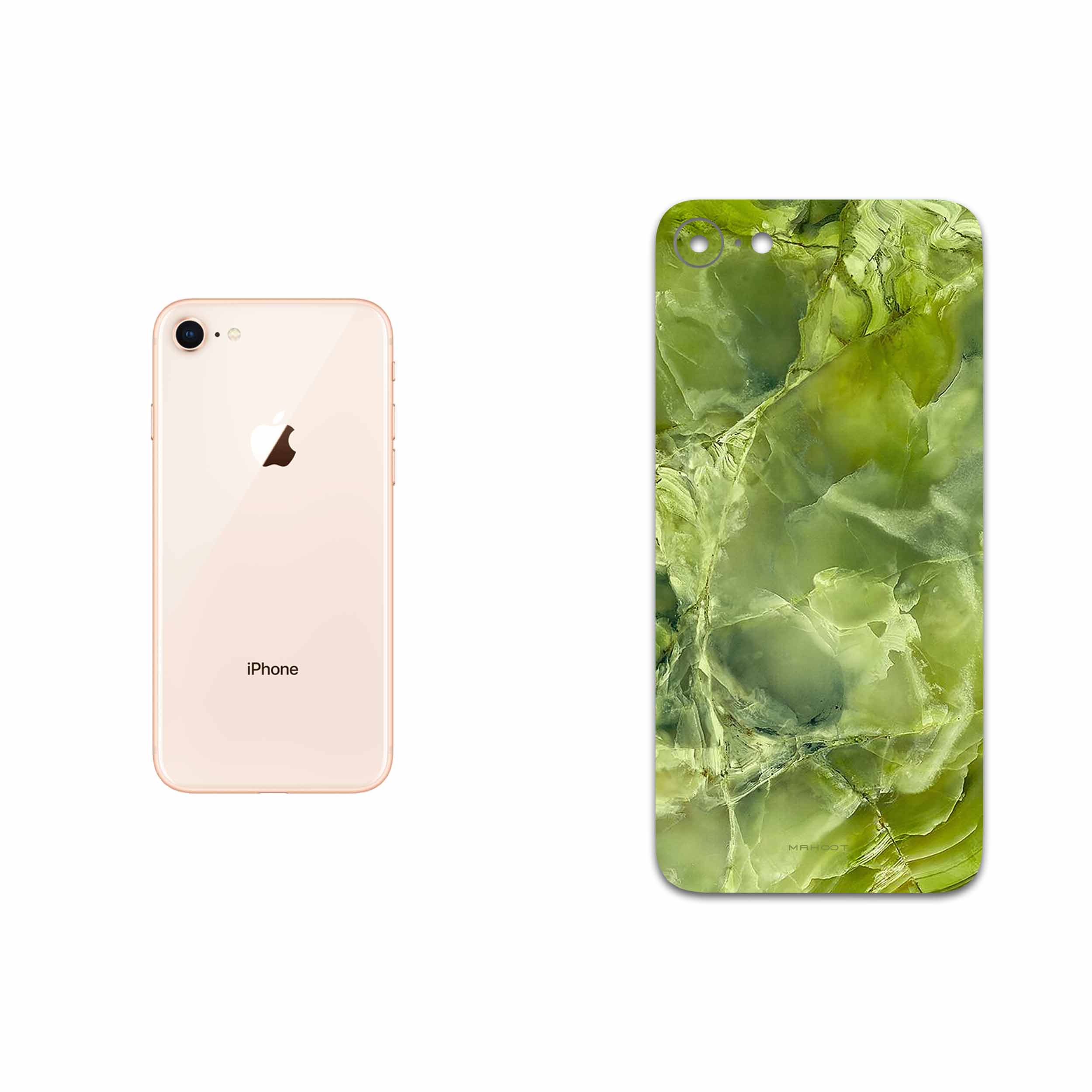 برچسب پوششی ماهوت مدل Green Crystal Marble مناسب برای گوشی موبایل اپل iPhone 8