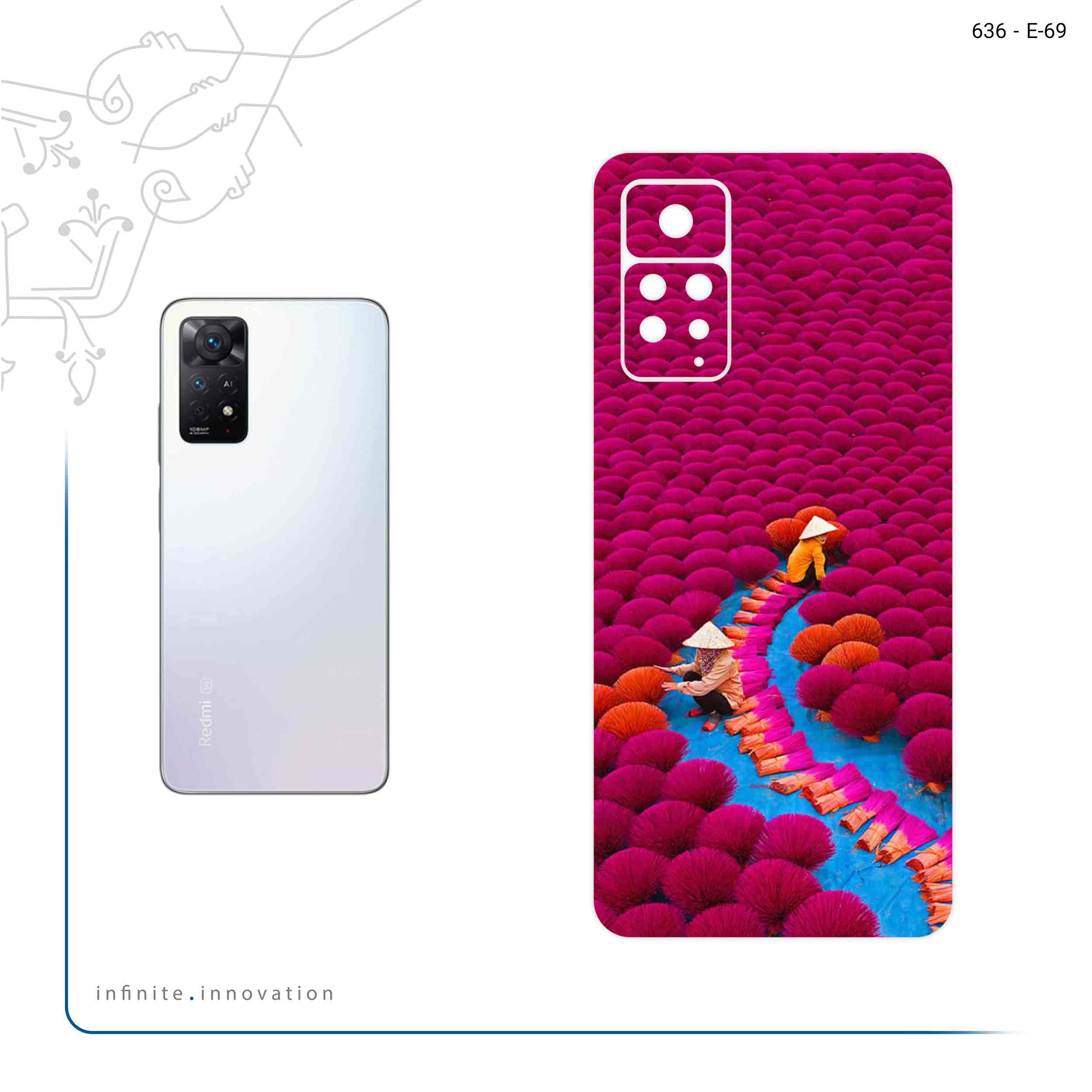 برچسب پوششی ماهوت مدل Vietnam Incense Wood Farms مناسب برای گوشی موبایل شیائومی Redmi Note 11 Pro Plus 5G (India)