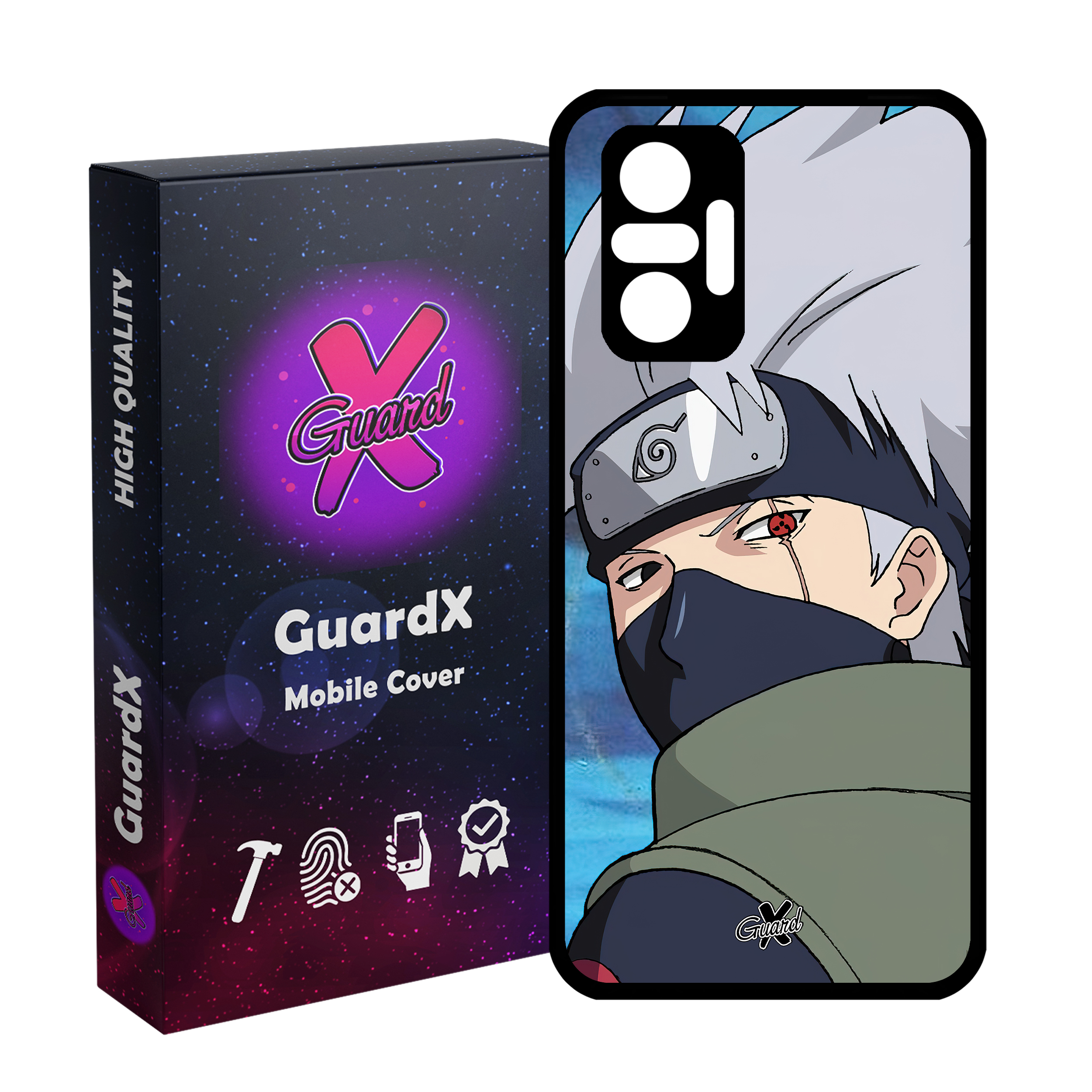 کاور گارد ایکس طرح Kakashi Anime مدل Glass10523 مناسب برای گوشی موبایل شیائومی Redmi Note 10 Pro/Note 10 Pro Max