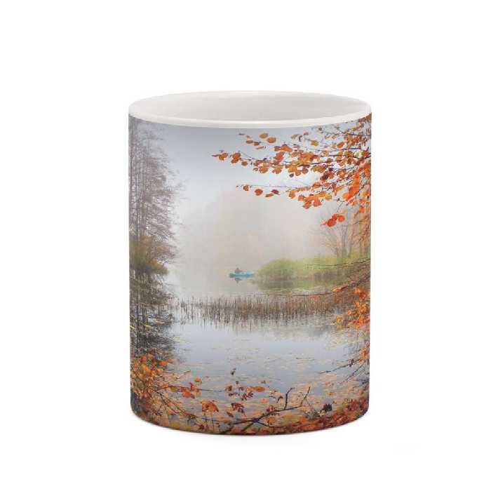 ماگ کاکتی طرح منظره پاییزی مدل mgh18591