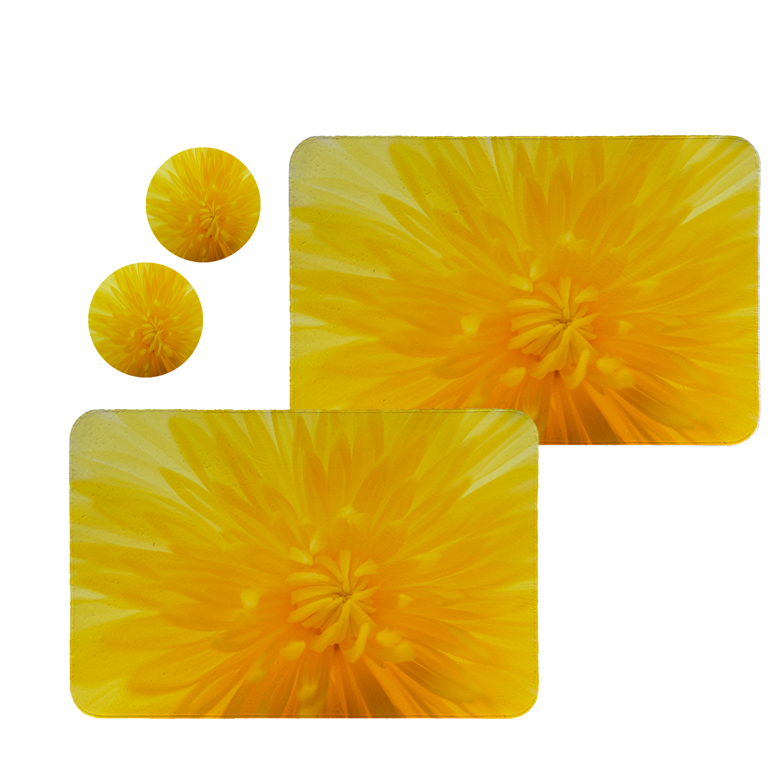 زیربشقابی طرح گل کد 8327 مجموعه 2 عددی به همراه زیر لیوانی