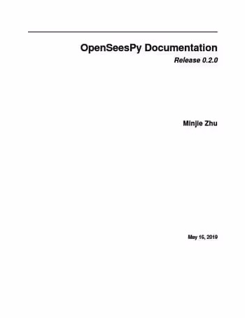 󾕇 دانلود کتاب Zhu M., OpenSeesPy Documentation Release 0.2.0, 2019 - دانلود کتاب های دانشگاهی
