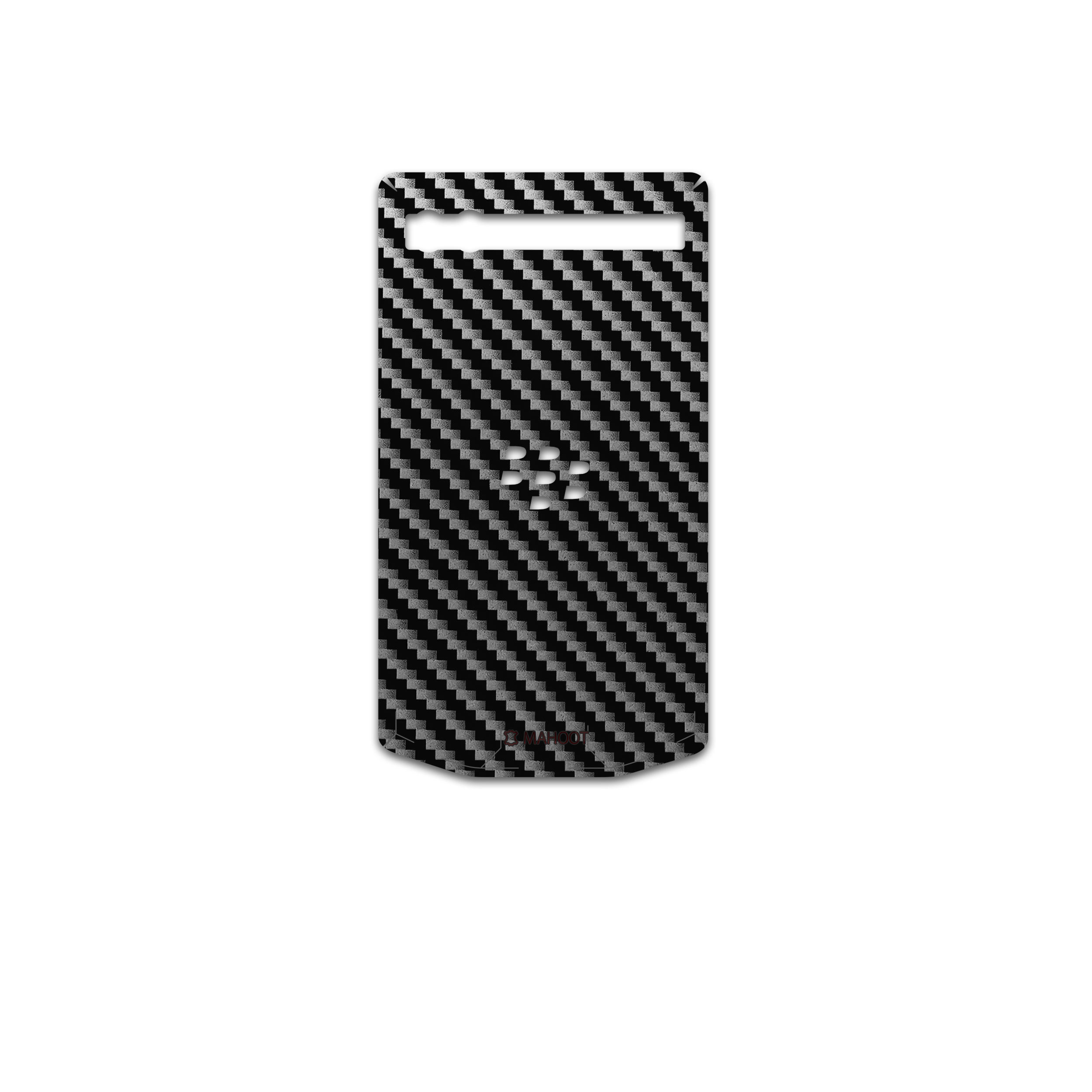 برچسب پوششی ماهوت مدل Glossy-Silver-Fiber مناسب برای گوشی موبایل بلک بری Porsche Design P9983