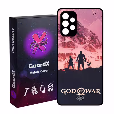 کاور گارد ایکس طرح God of War مدل Glass10075 مناسب برای گوشی موبایل سامسونگ Galaxy A53