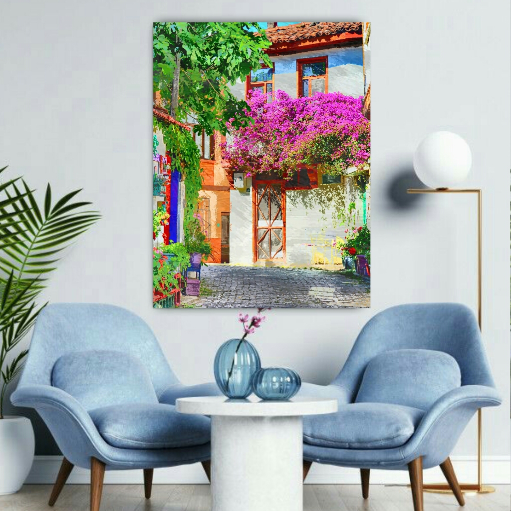 تابلو بوم مدل خانه باغی کد AR9840