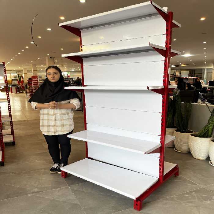 خرید و قیمت قفسه وسط فروشگاهی 2 متری 95*30 کامل - قفسه‌بندی وکیلی
