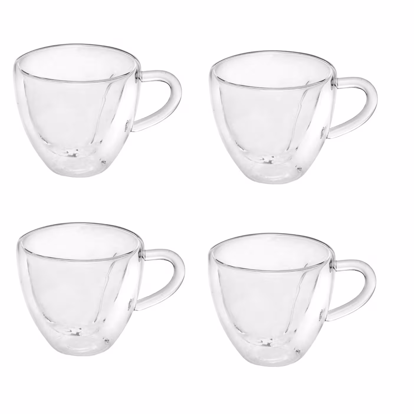 لیوان دوجداره مدل قلبی کد 240 بسته 4 عددی