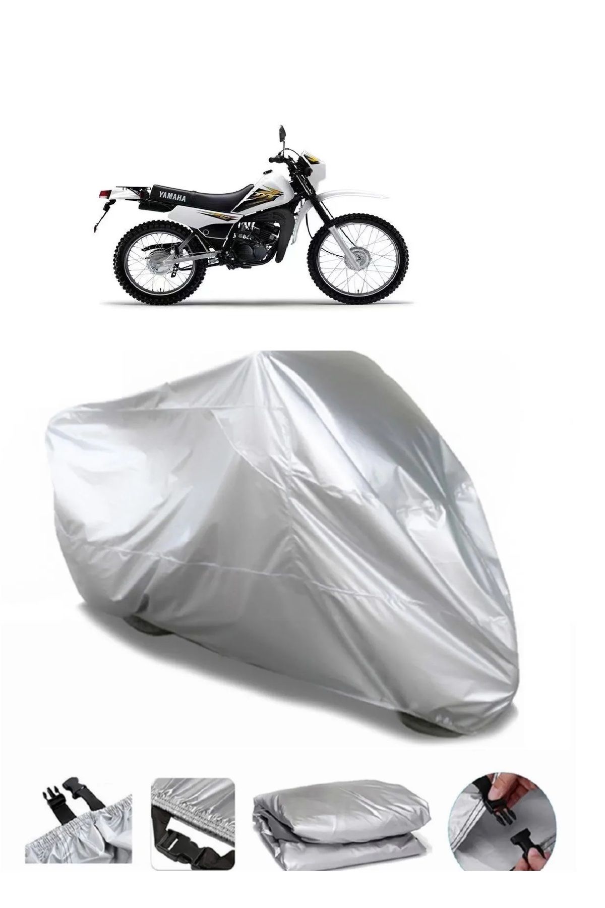 چادر موتورسیکلت یاماها DT 125 موتور سیکلت ضد آب فوق العاده ضخیم کیسه عقب از دست رفته MotoLion