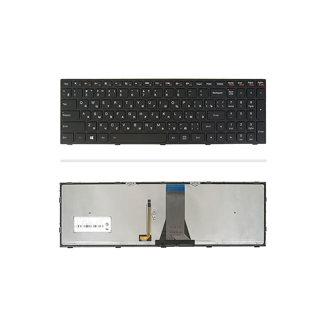 کیبورد لپتاپ لنوو IdeaPad B50-70 (با بکلایت و فریم مشکی)