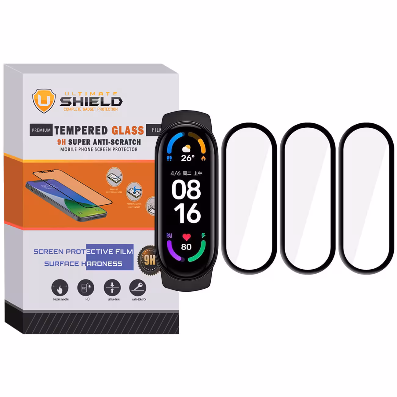 محافظ صفحه نمایش نانو آلتیمیت شیلد مدل NUL مناسب برای ساعت هوشمند شیائومی Mi Band 7 بسته سه عددی