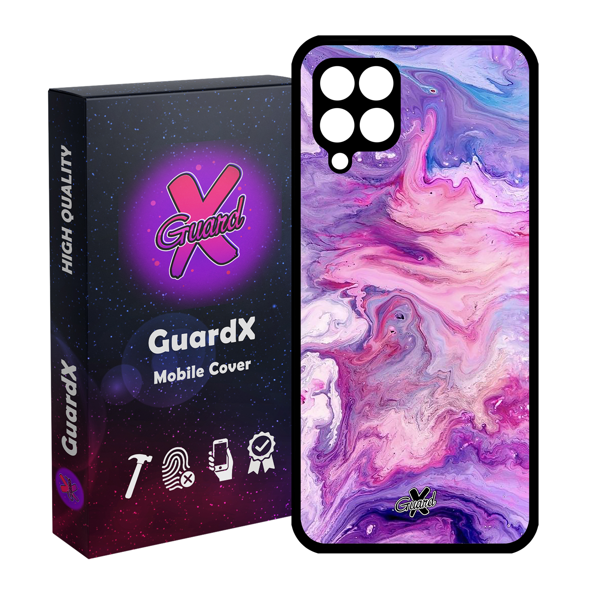 کاور گارد ایکس طرح ماربل مدل Glass10303 مناسب برای گوشی موبایل سامسونگ Galaxy A22 4G