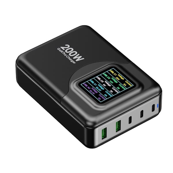 شارژر رومیزی پاورولوژی 200W مدل PW3PD2Q-BK