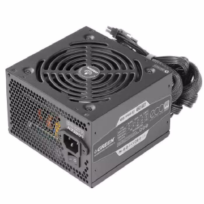 منبع تغذیه کامپیوتر گرین مدل GP450A-ECO Rev 3.1 80 Plus توان 450 وات