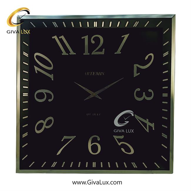 ساعت دیواری اورجینال آرتمیس آلیاژ فلزی نقره ای| کد رفرنس 90019، مدل: 2038SilverBlack