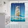 پرده حمام دلفین مدل Ship سایز 180x200 سانتی متر