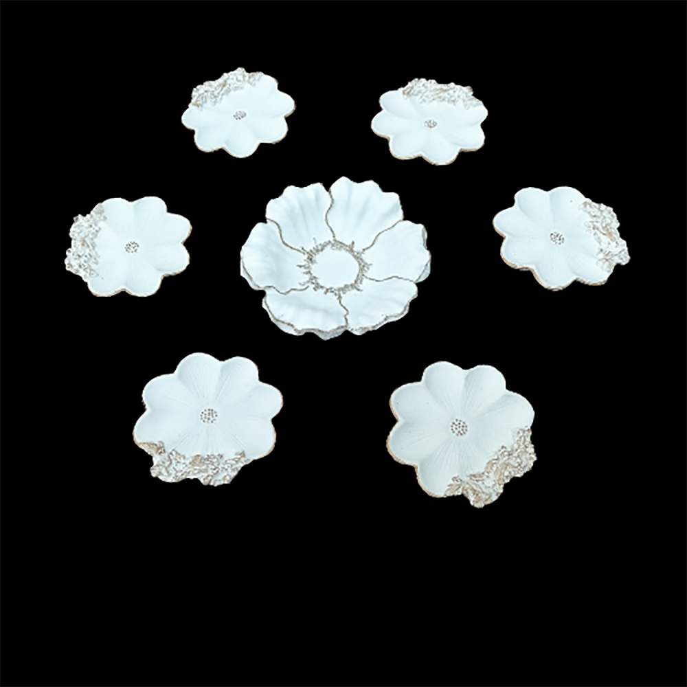 مجموعه ظروف هفت سین 7 پارچه مدل گل