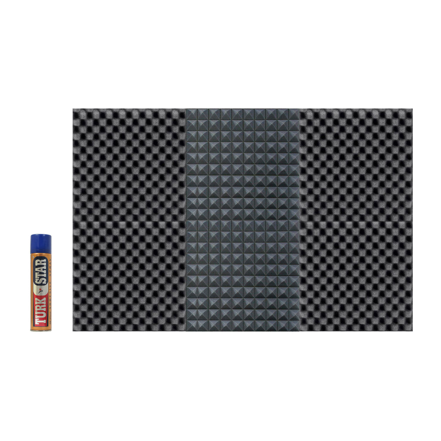 پنل آکوستیک ساندپروف مدل پکیج آکوستیک کد 12 به همراه چسب مجموعه 4 عددی