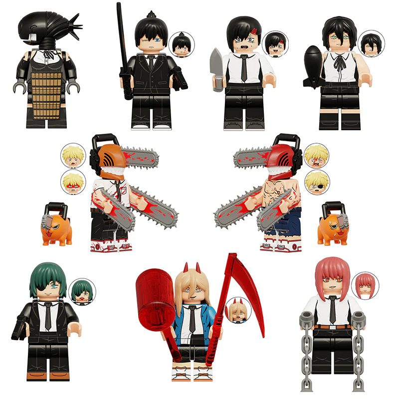 مینی فیگور لگو مدل مرد اره ای (چینساو من) Chainsaw Man مجموعه مجموعه 10 عددی