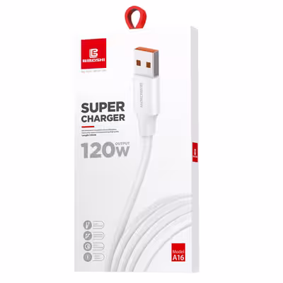 کابل تبدیل USB به لایتنینگ بیبوشی مدل A16 طول 1 متر