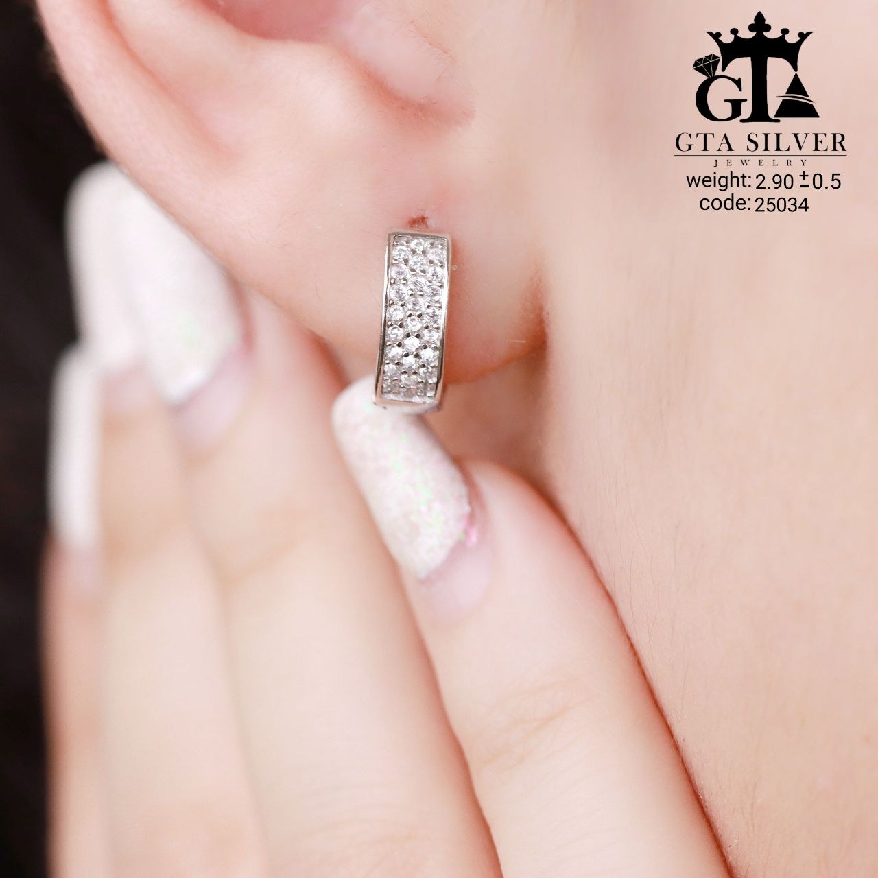 گوشواره نقره میکرو 10322-3.5