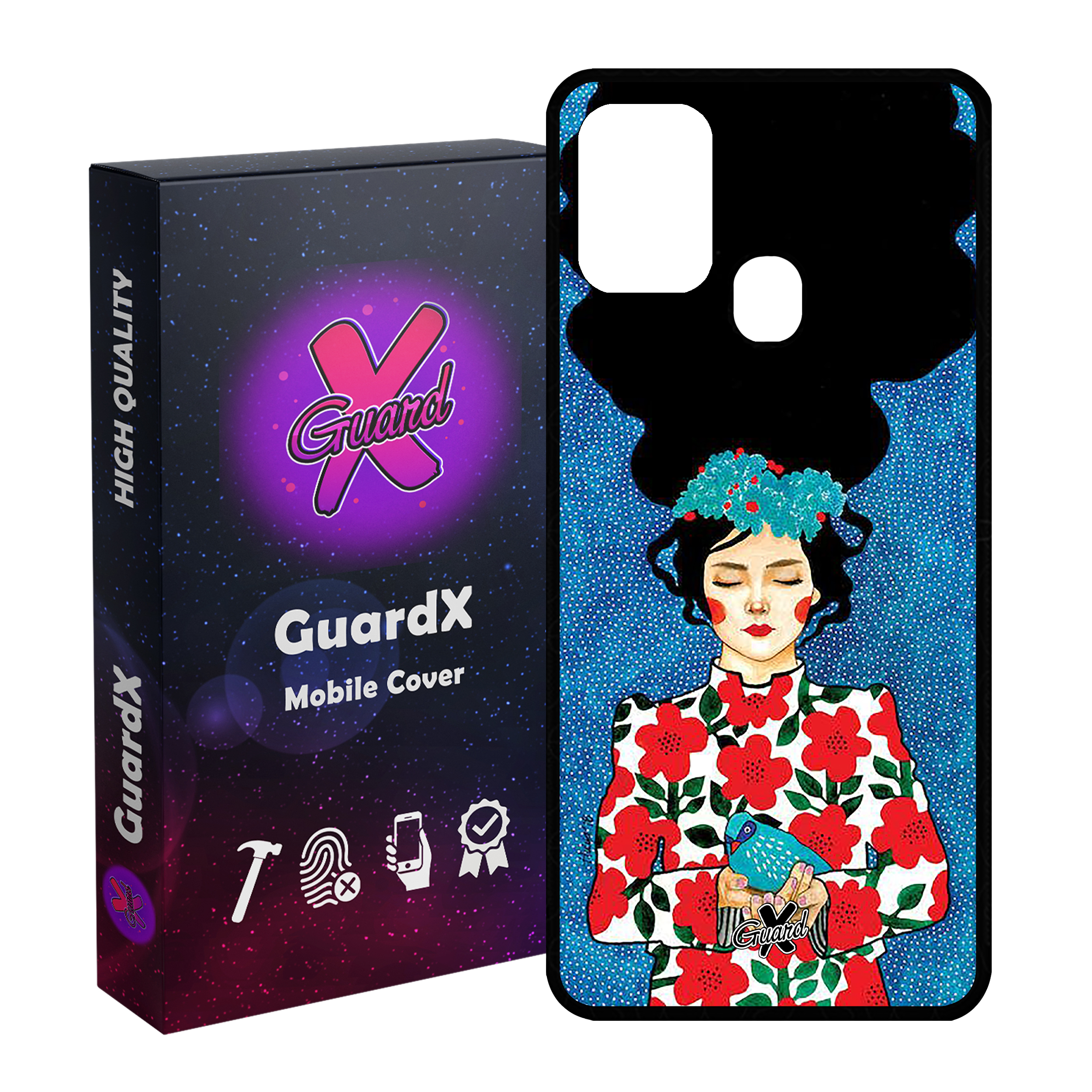 کاور گارد ایکس طرح Girl مدل Glass10137 مناسب برای گوشی موبایل سامسونگ Galaxy M31 / M31 Prime / F41