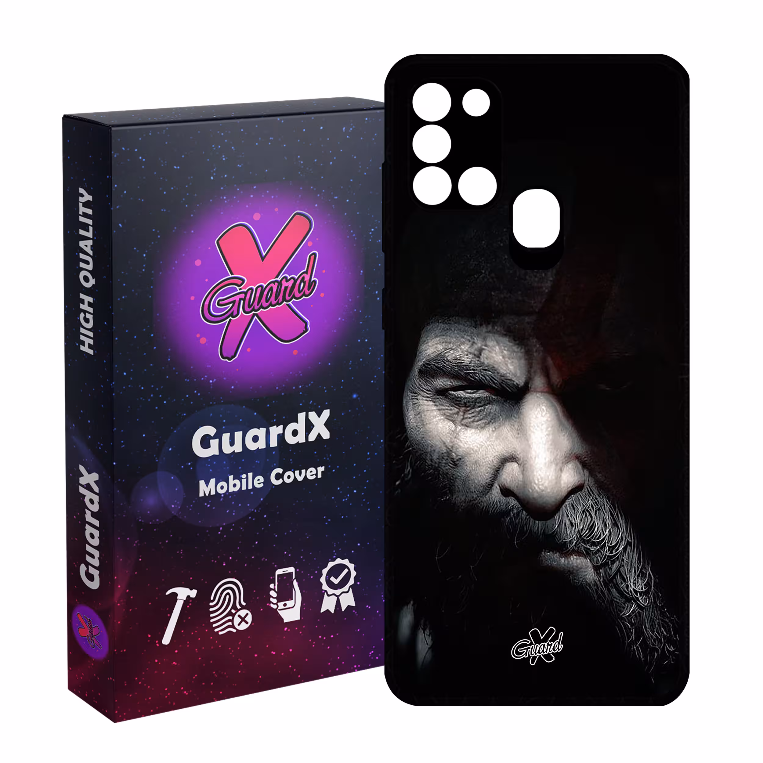کاور گارد ایکس طرح God of War مدل Glass10418 مناسب برای گوشی موبایل سامسونگ Galaxy A21s