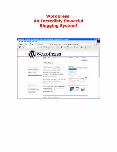 خرید و دانلود نسخه کامل کتاب Wordpress: An Incredibly Powerful Blogging System!