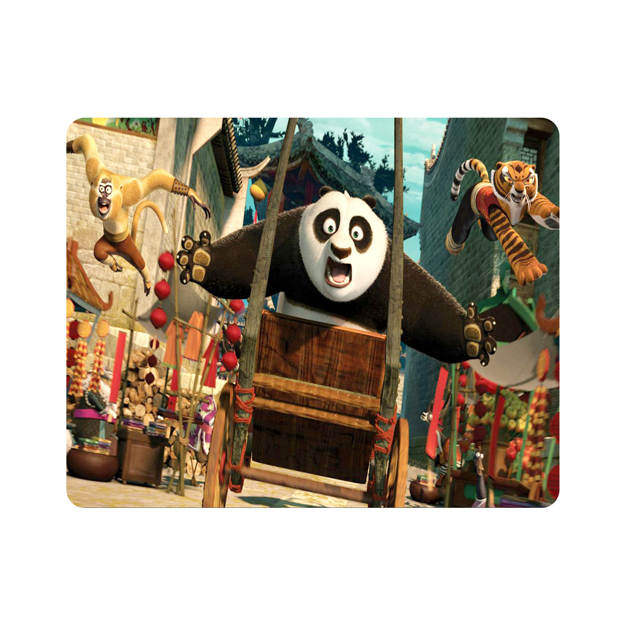 ماوس پد اطلس آبی طرح کارتون پاندای کونگ فو کار  مدل T6139