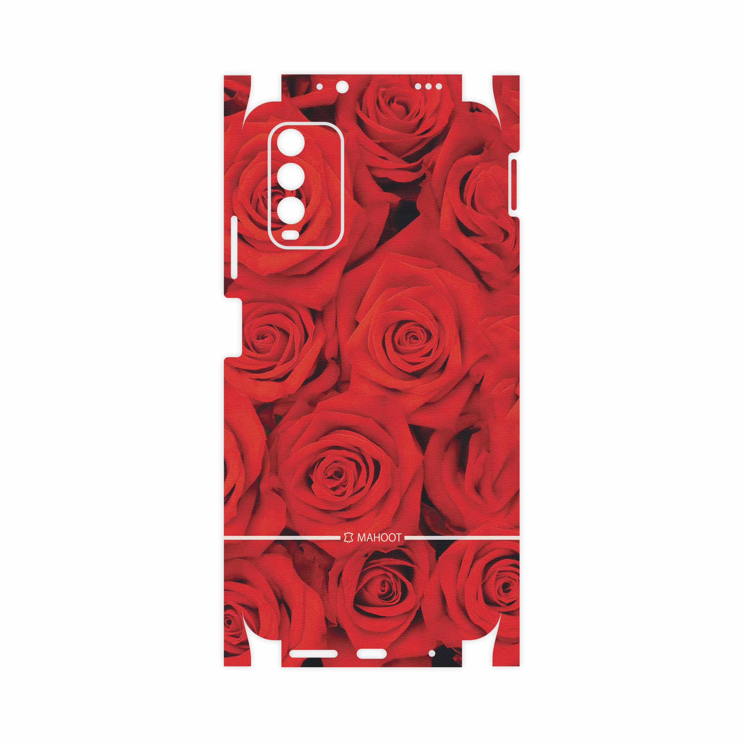 برچسب پوششی ماهوت مدل Red-Flower-FullSkin مناسب برای گوشی موبایل شیائومی Redmi 9T