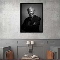 تابلو بکلیت طرح مشاهیر سینمای جهان مورگان فریمن مدل قاب شاسی B-S9725 | دنیای قاب