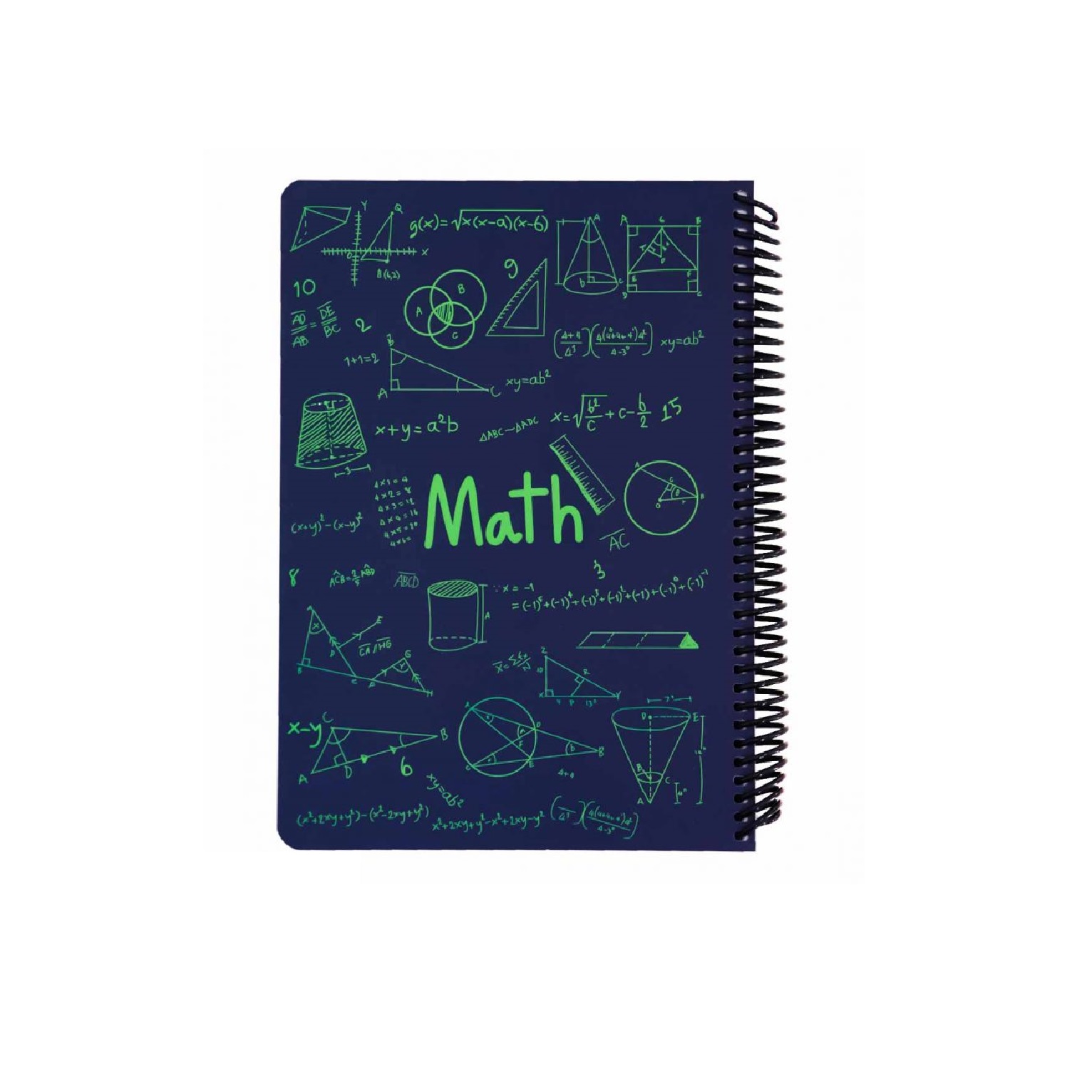 دفتر سیمی 100 برگ دات نوت طرح Math رنگ سرمه ای سبز
