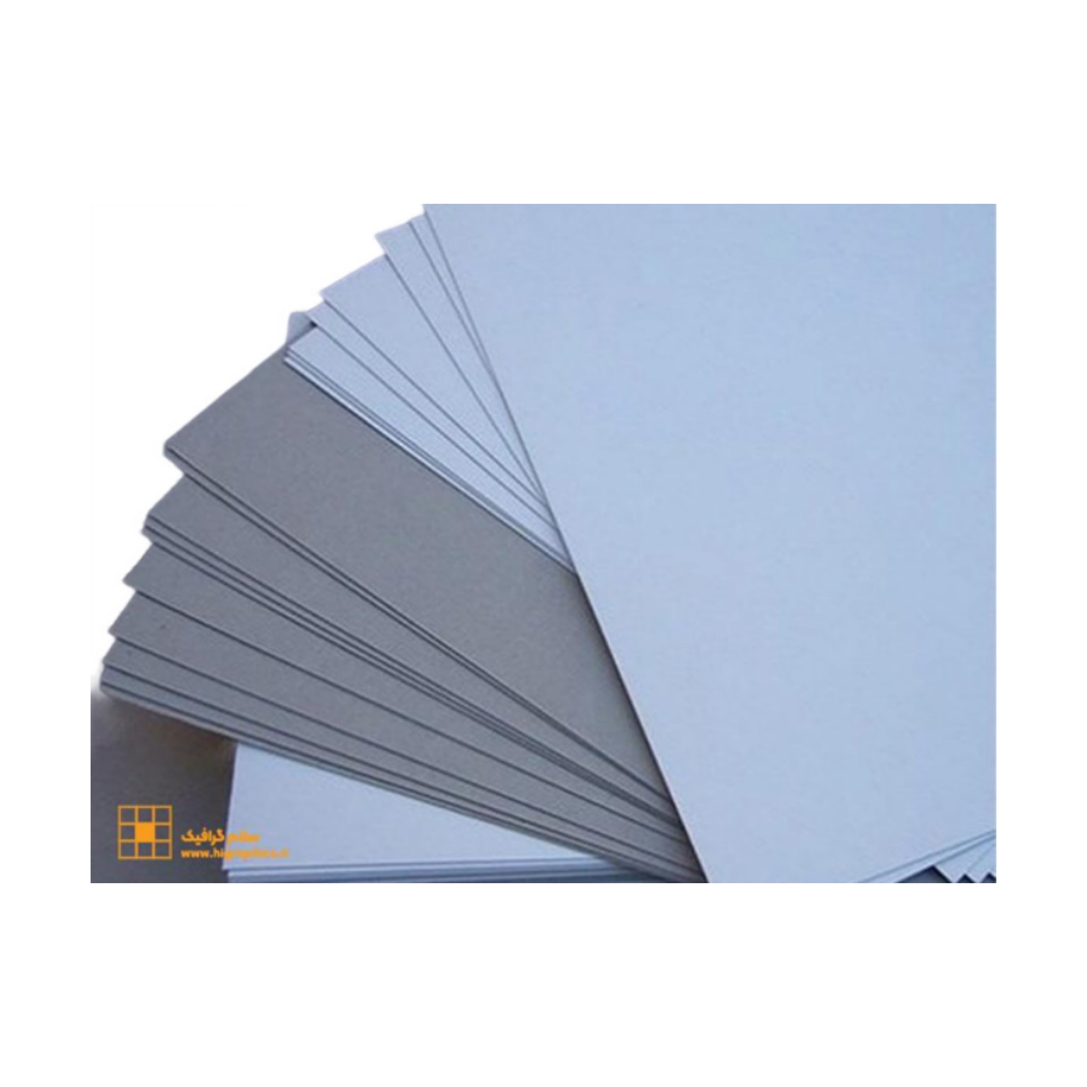 مقوا سفید 50.70 پشت طوسی 100برگی