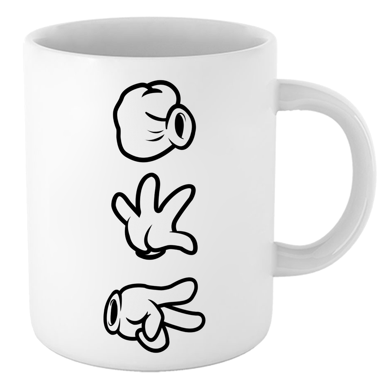 ماگ طرح سنگ کاغذ قیچی کد y344