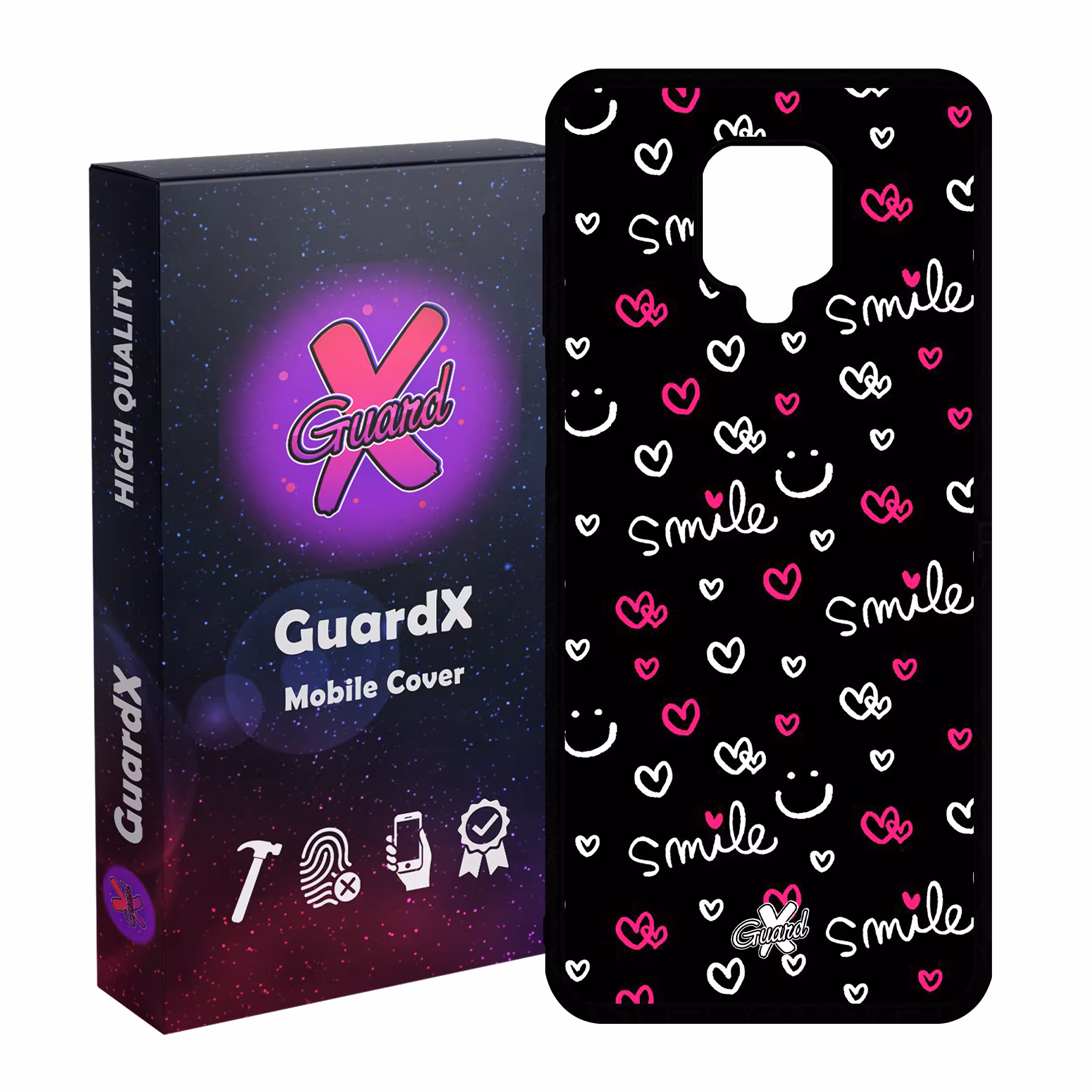 کاور گارد ایکس طرح Smile مدل Glass10136 مناسب برای گوشی موبایل شیائومی Redmi Note 9S / Note 9 Pro / Note 9 Pro Max