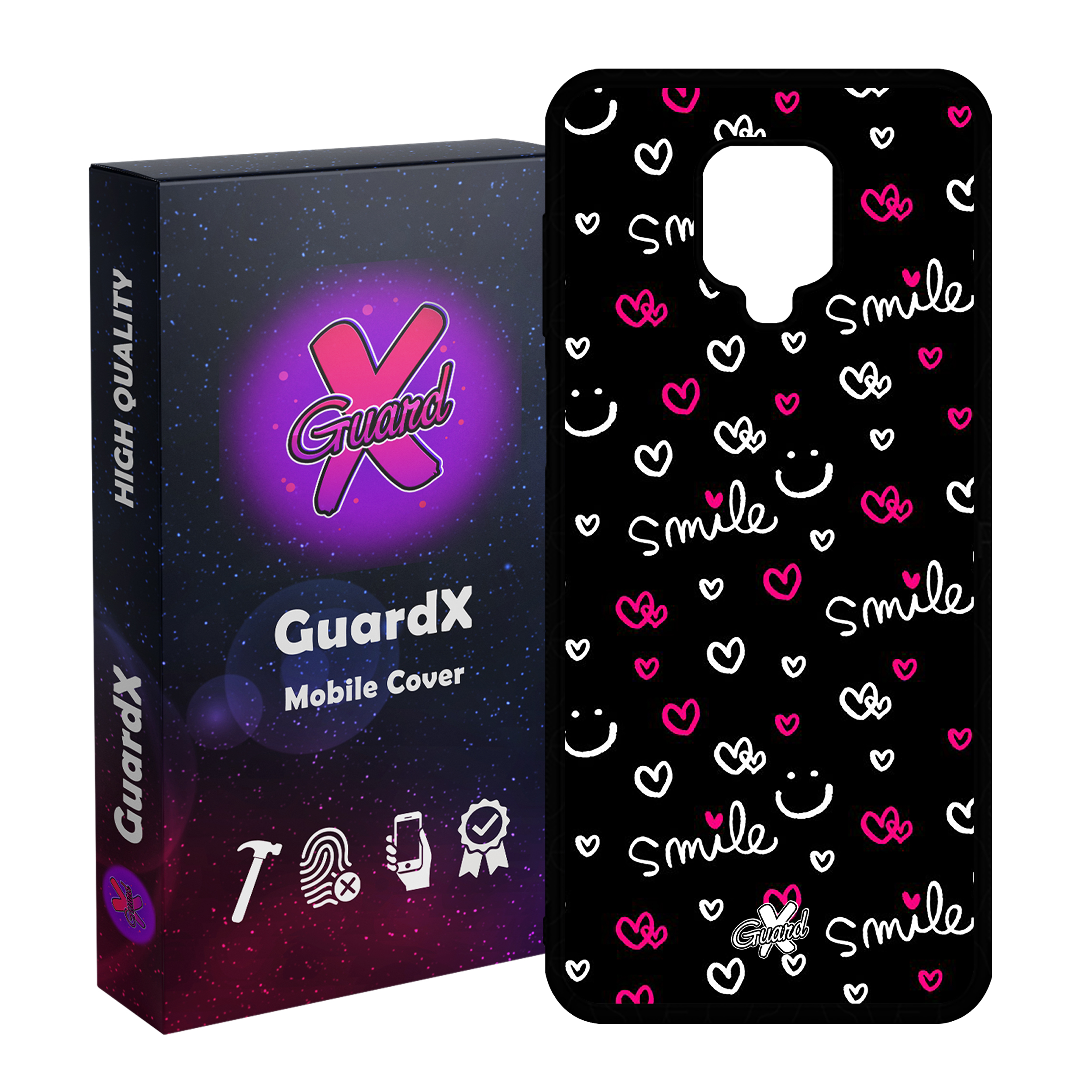 کاور گارد ایکس طرح Smile مدل Glass10136 مناسب برای گوشی موبایل شیائومی Redmi Note 9S / Note 9 Pro / Note 9 Pro Max