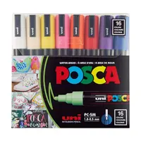 ماژیک یونی بال مدل POSCA 5M بسته 16 عددی