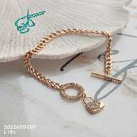 خرید دستبند کارتیر مارک ژوپینگ قفل طرح تی همراه با آویز قفل رنگ ثابت کیفیت عالی کد 1216866 - ردگل