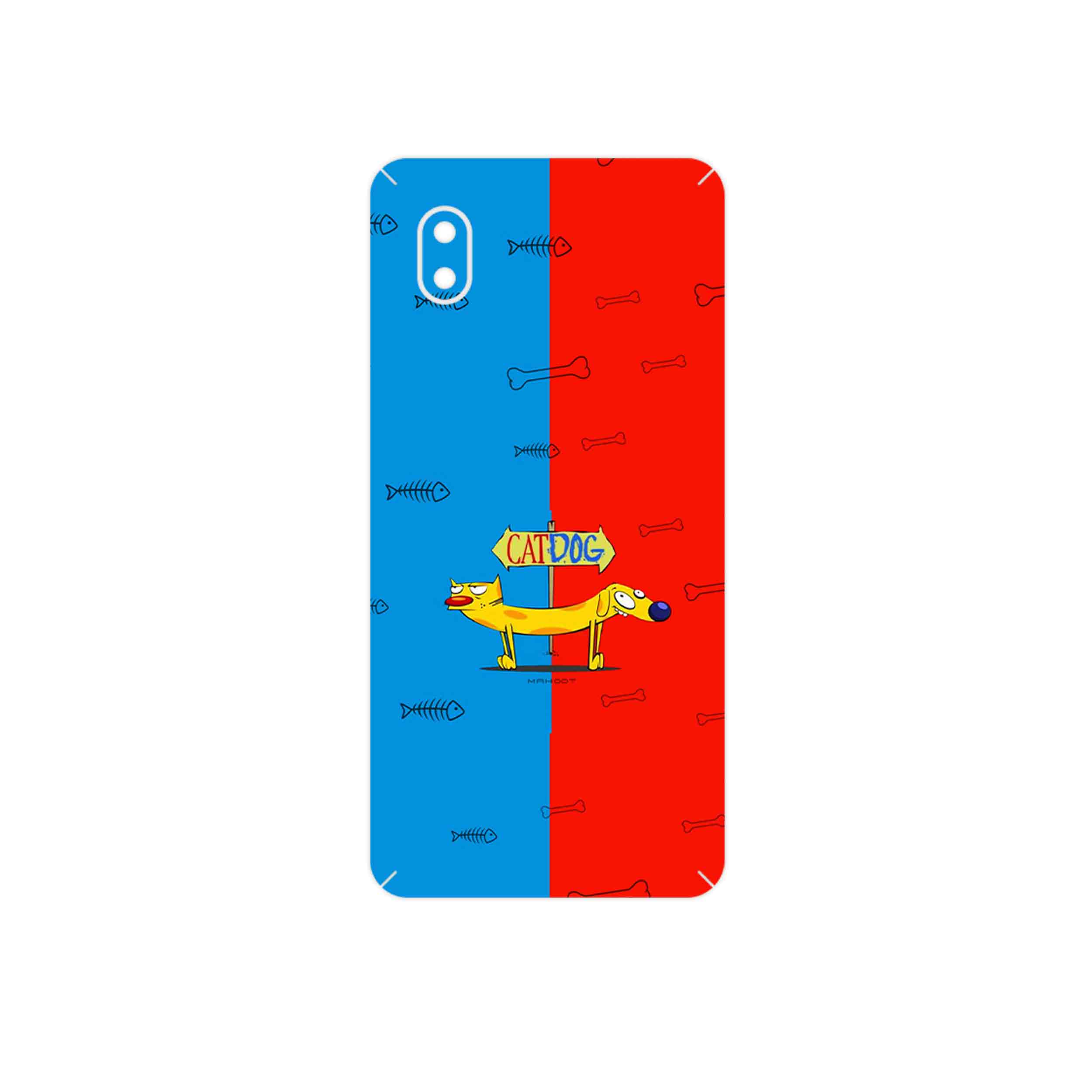 برچسب پوششی ماهوت مدل CatDog مناسب برای گوشی موبایل سامسونگ Galaxy A01 Core