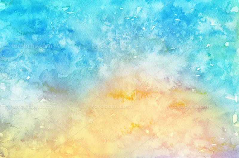 تکسچر آبرنگ زرد آبی | گرافیک با طعم تربچه