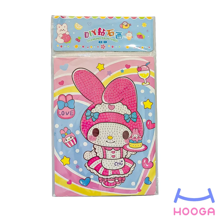 نقاشی الماسی و آبرنگی طرح ملودی و کاپ کیک - هوگا شاپ - فروش انواع محصولات فانتزی