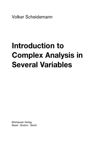 خرید و دانلود نسخه کامل کتاب Introduction to Complex Analysis in Several Variables