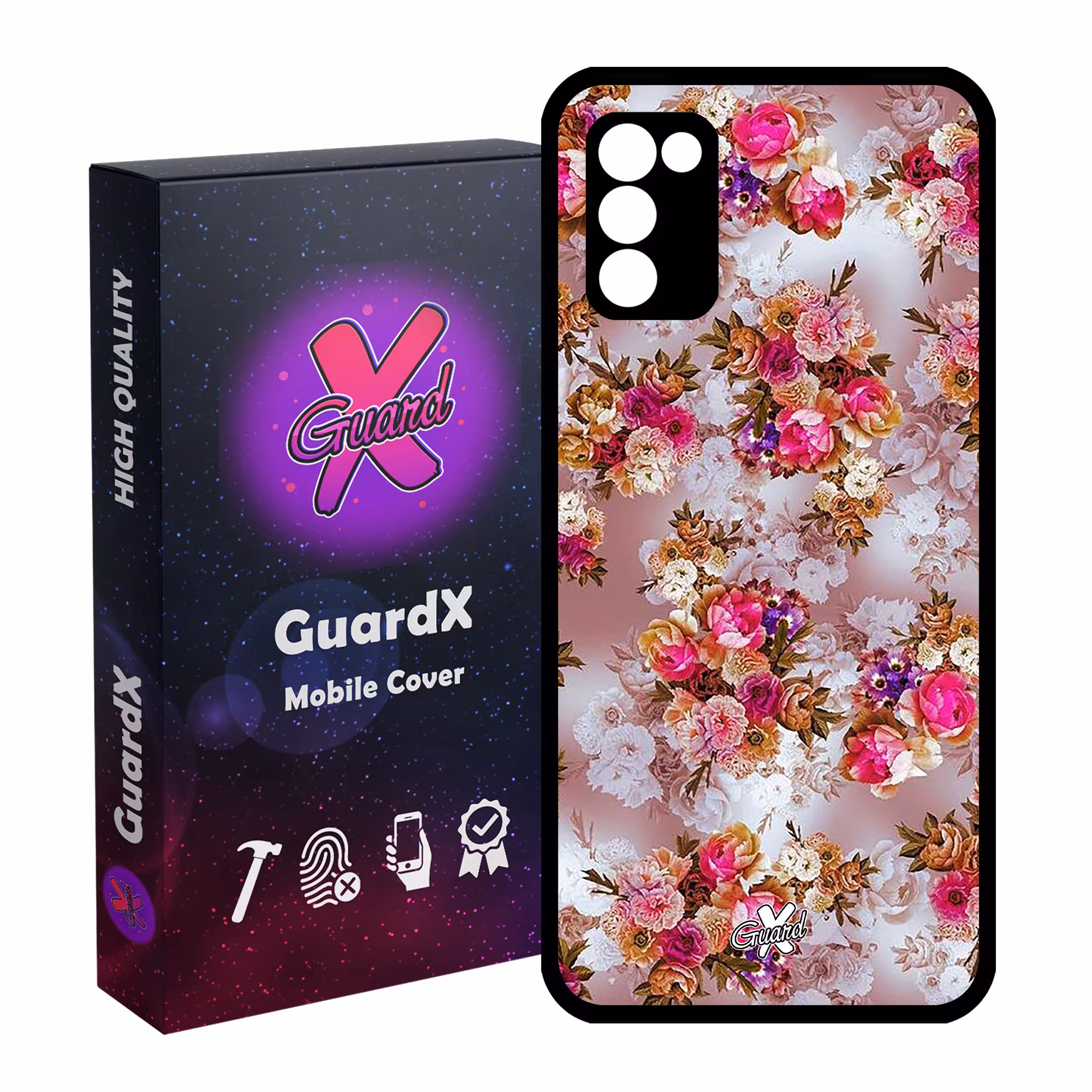 کاور گارد ایکس طرح گل مدل Glass10333 مناسب برای گوشی موبایل سامسونگ Galaxy A02s / M02s