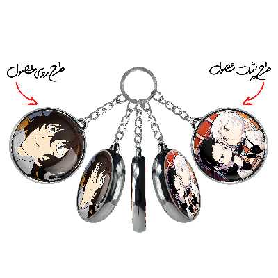 جاکلیدی خندالو طرح آتسوشی و آکوتاگاوا و دازای سان انیمه سگ های ولگرد بانگو مدل دوطرفه کد 1565715654