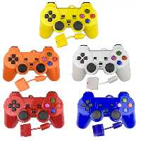 دسته سونی پلی استیشن 2 رنگی مدل Dualshock 2 سیم ابریشمی