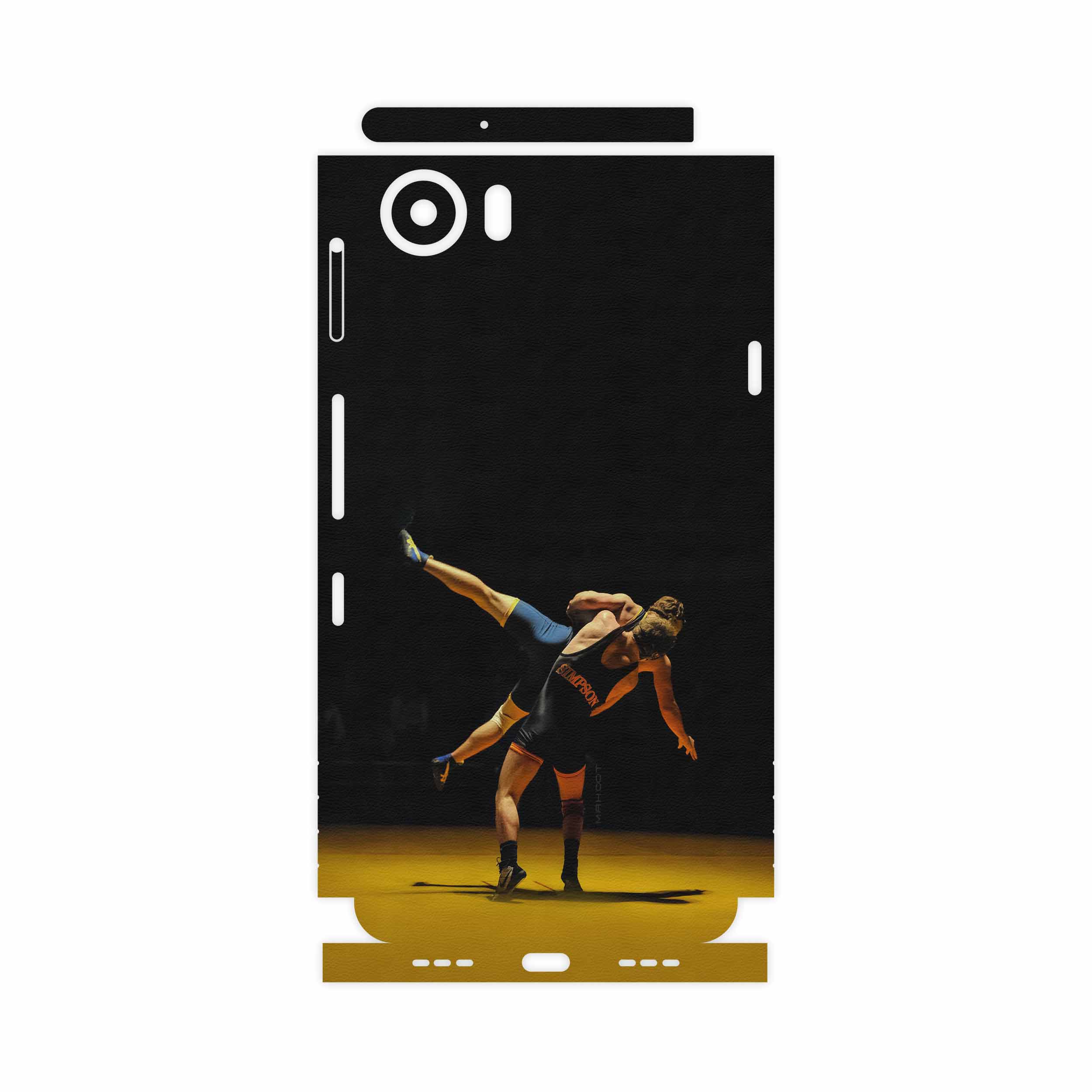 برچسب پوششی ماهوت مدل Wrestling-FullSkin مناسب برای گوشی موبایل بلک بری KEYONE