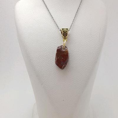 گردنبند عقیق جاسپر یا ژاسپر پاک معدنی 1ن460