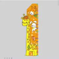 استیکردیواری اندازه گیری قد کودک زرافه