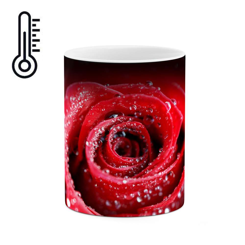 ماگ حرارتی طرح گل رز مدل mgh12024