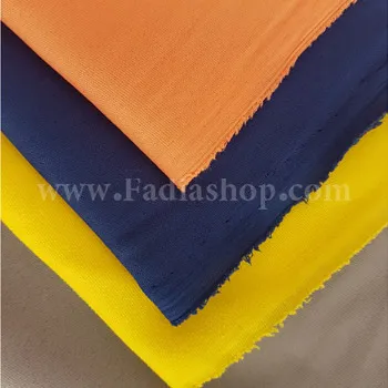 لائی حریر زرد پرتقالی متری